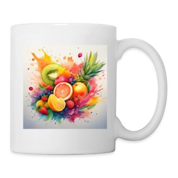 Vibrant Fruit Splash Art - Mug - white - Right