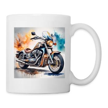 Vintage Motorcycle Splash Art - Mug - white - Right