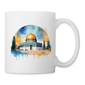 Iconic Dome of the Rock Illustration - Mug - white - Right