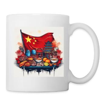 Chinese Cultural Feast with Flag Design - Mug - white - Right