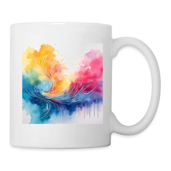 Colourful Abstract Water Art - Mug - white - Right
