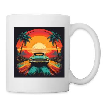 Retro Sunset Drive - Mug - white - Right