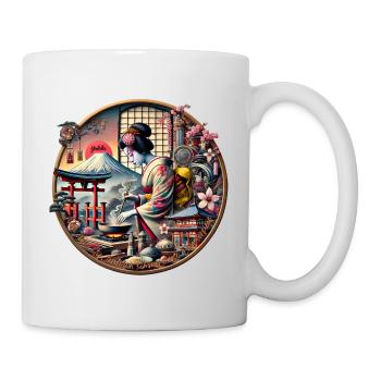 Yukiko Geisha: Tradition in der Küche - Tasse - Weiß - Rechts