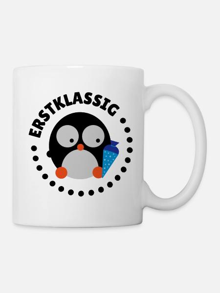 Erstklassig Erste Klasse Pinguin - Tasse - Weiß