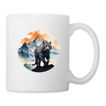 White tiger in the mountains - Mug - white - Right