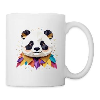 Panda Playful Adorable Fun Animal Color Geometric - Mug - white - Right