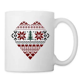 Noël Coeur Noël - Mug blanc - blanc - Droite