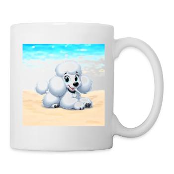Pudel 5 - Tasse - Weiß - Rechts
