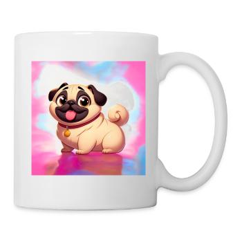 Mops 2 - Tasse - Weiß - Rechts