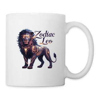 Zodiac Leo Sign | Majestic Celestial Lion - Mug - white - Right