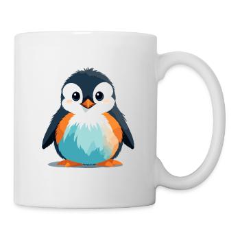 Pinguin Vektor Kunst Lebendige Farben Illustration - Tasse - Weiß - Rechts