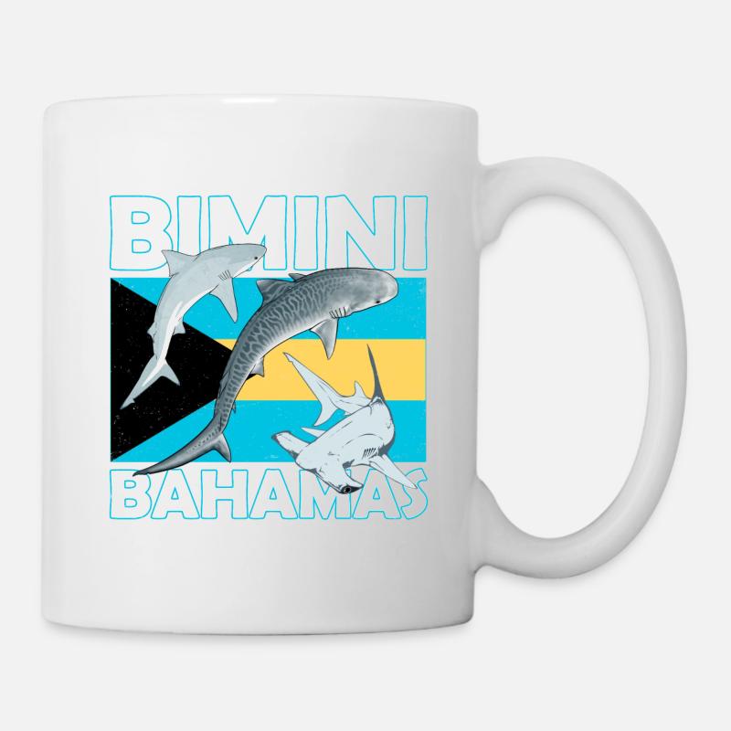 Bimini Bahamas Flagge - Tasse - Weiß