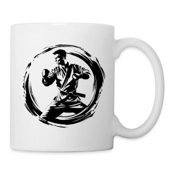 Karate Mann - Tasse - Weiß - Rechts