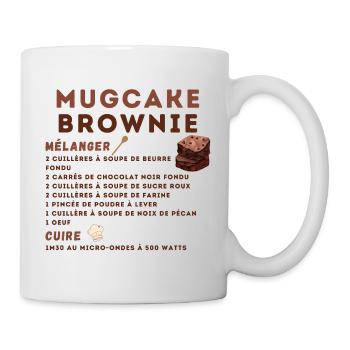 Recette MugCake Brownie sur MUG - Mug blanc - blanc - Droite