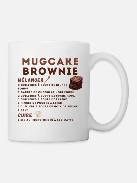 Recette MugCake Brownie sur MUG - Mug blanc - blanc