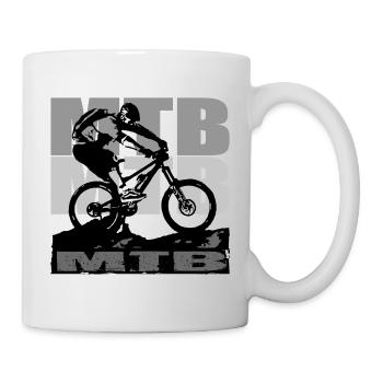 Vélo VTT - Mug blanc - blanc - Droite
