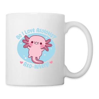 Cute Do I Love Axolotls Axo-lutely Funny Pun - Mug - white - Right