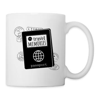My travel memorises passport - noir - Mug blanc - blanc - Droite