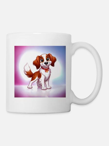epagneul breton 4 - Mug blanc - blanc