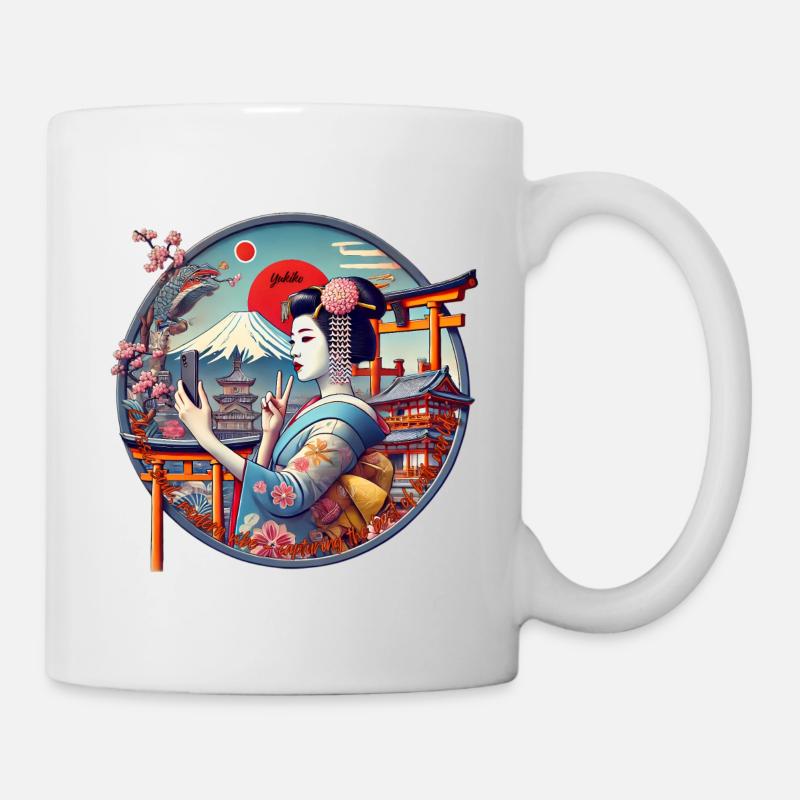 Yukiko Geisha: Timeless Tradition, Modern Vibe - Tasse - Weiß