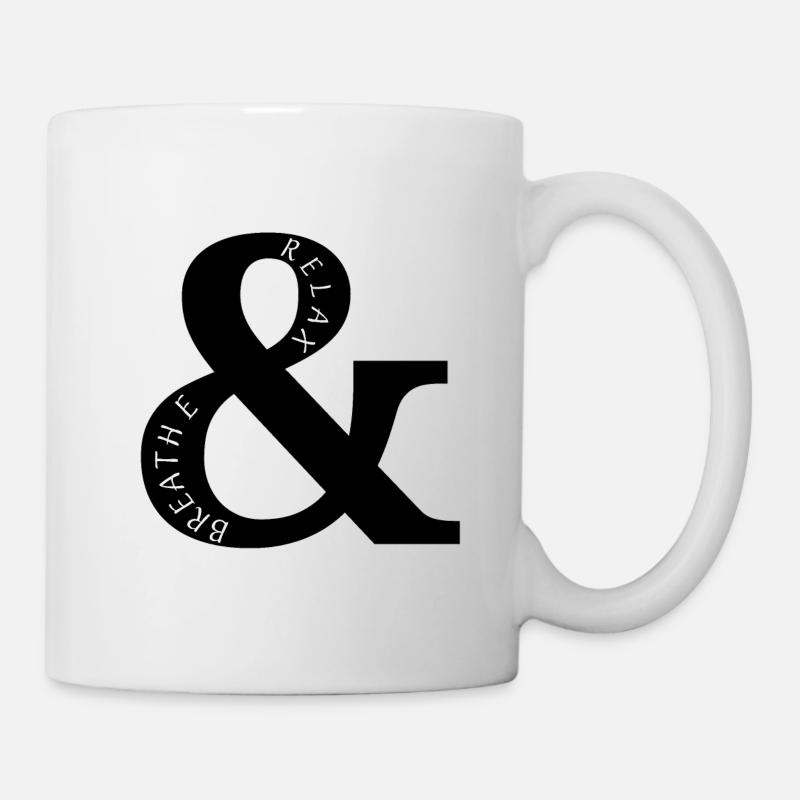 Atme und entspanne - Tasse - Weiß