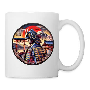 Yukiko Samurai: Zen Beats of Tradition - Tasse - Weiß - Rechts