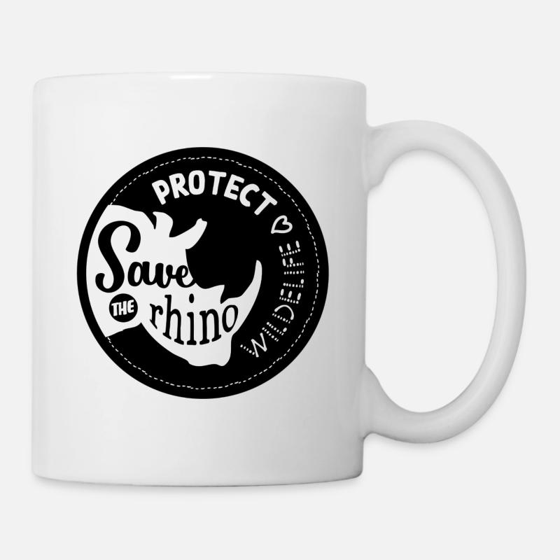Save rhino, protect wildelife 2 - Mug - white