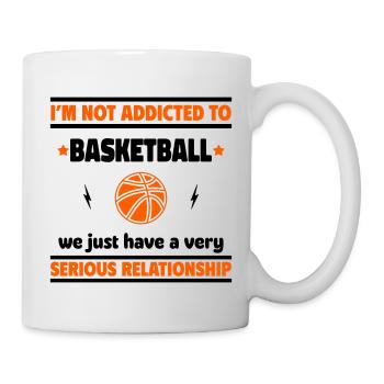 Je ne suis pas accro au basket - Mug blanc - blanc - Droite