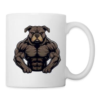 Staffordshire Bull Terrier Chien Muscles Fitness - Mug blanc - blanc - Droite