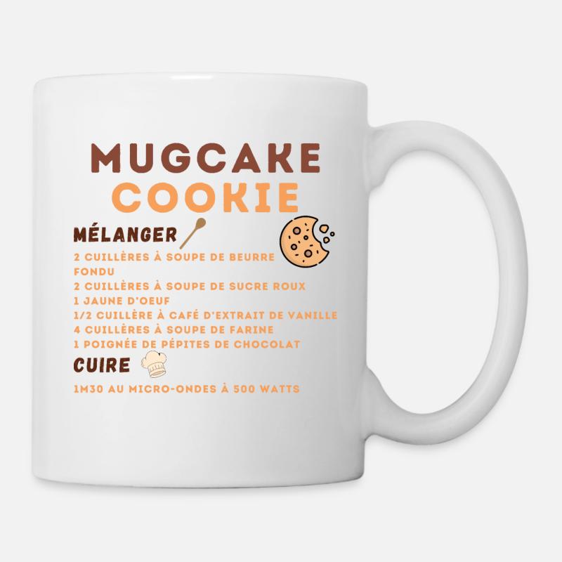 Recette MugCake COOKIE - Mug blanc - blanc