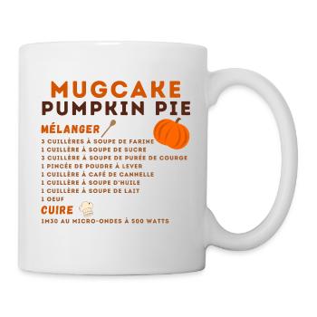 Recette MugCake Pumpkin Pie - Mug blanc - blanc - Droite