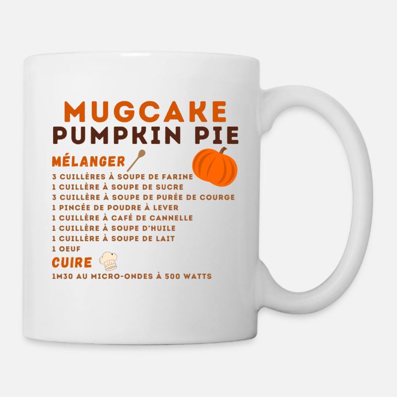 Recette MugCake Pumpkin Pie - Mug blanc - blanc