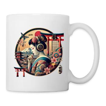 Yukiko Geisha: Harmonische Klänge - Tasse - Weiß - Rechts
