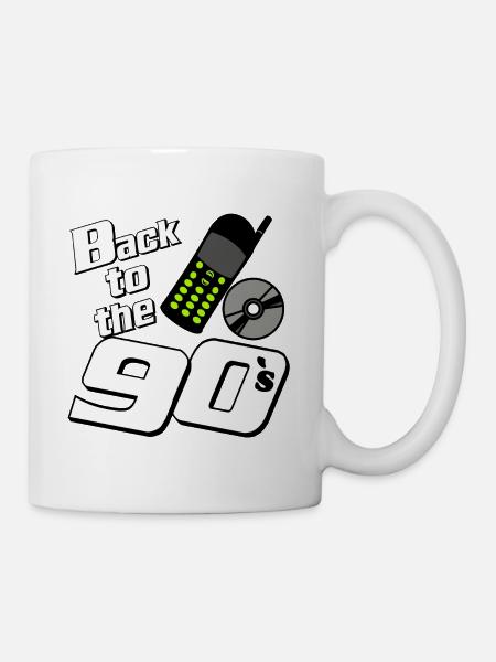 90er Party , Mottoparty , Handy Style (25) - Tasse - Weiß