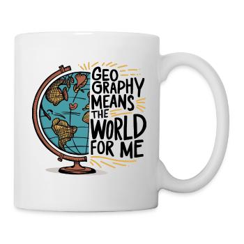 Die Welt durch Geografie verstehen - Tasse - Weiß - Rechts