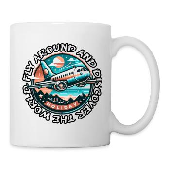 Flugzeug für Kinder die gerne Reisen - Tasse - Weiß - Rechts