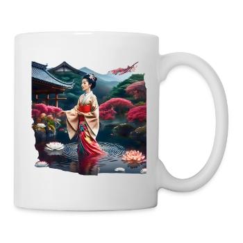 Dame japonaise - Mug blanc - blanc - Droite