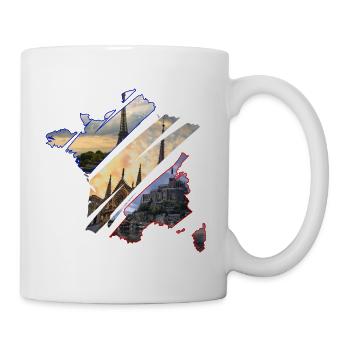 Carte de France - Mug blanc - blanc - Droite
