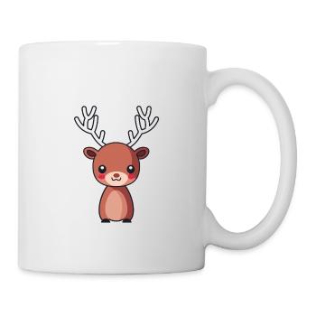 Winterliches Rentier - Tasse - Weiß - Rechts