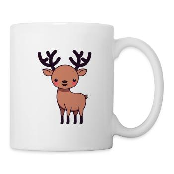 winterlicher Hirsch - Tasse - Weiß - Rechts