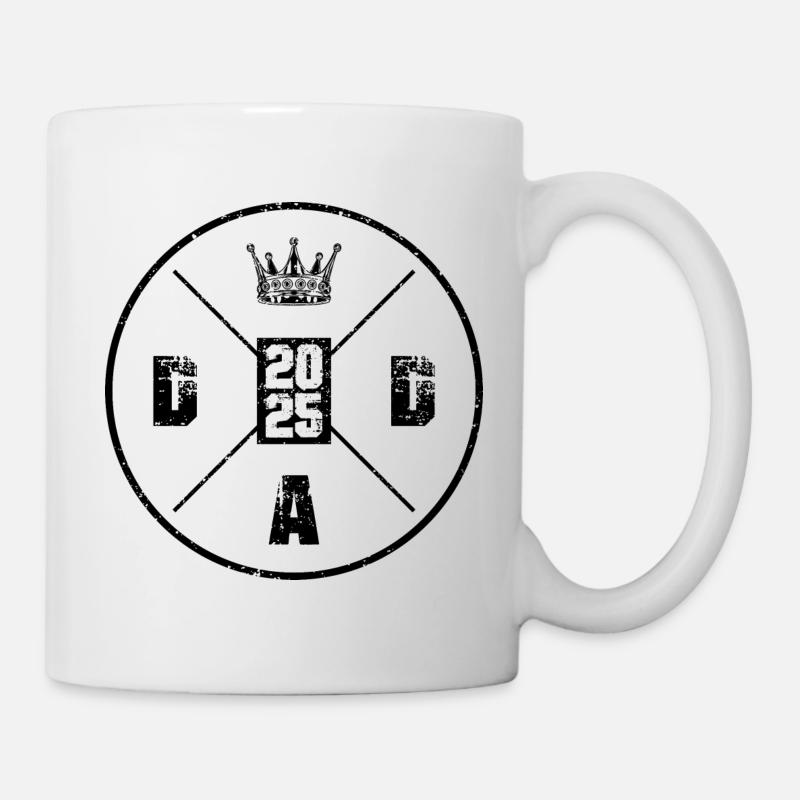 Dad 2025 Vaterschaft Papa - Tasse - Weiß