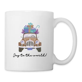 Joie pour le monde | Noël | Voiture de Noël - Mug blanc - blanc - Droite
