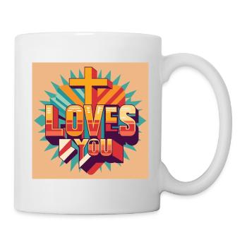 Jesus loves you - Mug blanc - blanc - Droite