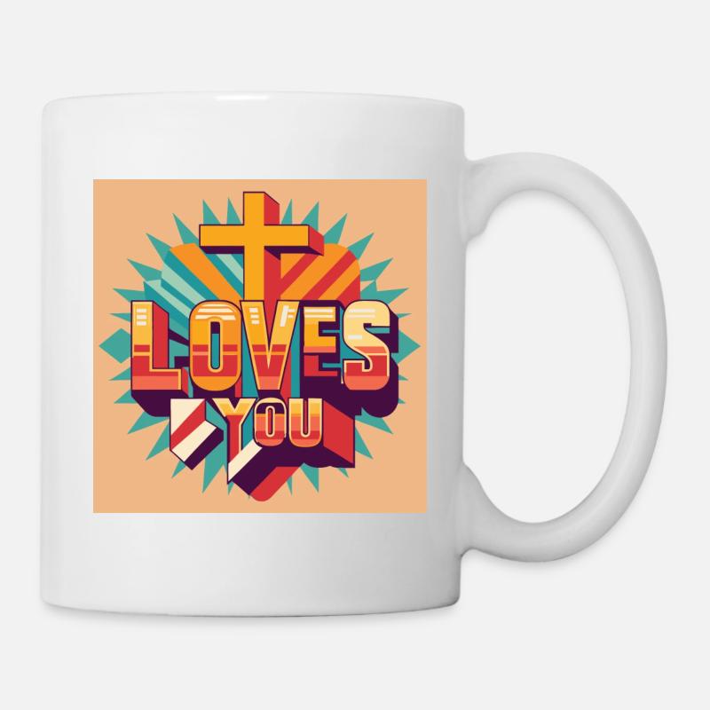 Jesus loves you - Mug blanc - blanc