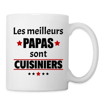 Les meilleurs papas sont cuisiniers,fête des pères - Mug blanc - blanc - Droite