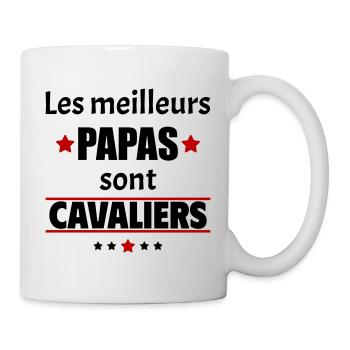 Les meilleurs papas sont cavaliers,fête des pères - Mug blanc - blanc - Droite