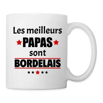 Les meilleurs papas sont bordelais,fête des pères - Mug blanc - blanc - Droite