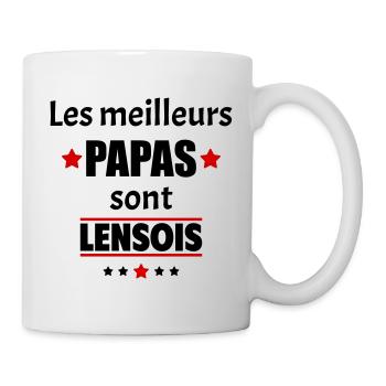 Les meilleurs papas sont lensois, fête des pères - Mug blanc - blanc - Droite
