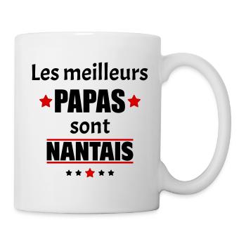 Les meilleurs papas sont nantais, fête des pères - Mug blanc - blanc - Droite