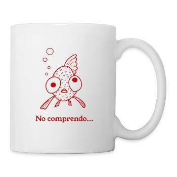 No comprendo Lustiges Fisch Shirt - Tasse - Weiß - Rechts